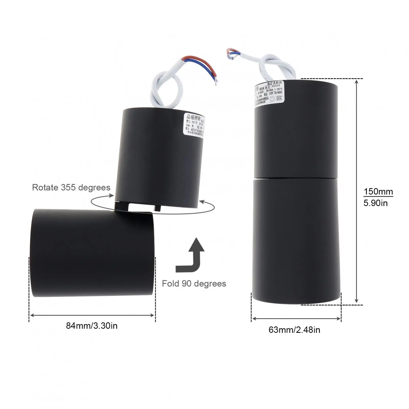 7W Installation is Convenient Flexible Foldable Rotatable LED Downlight for Indoor Lighting