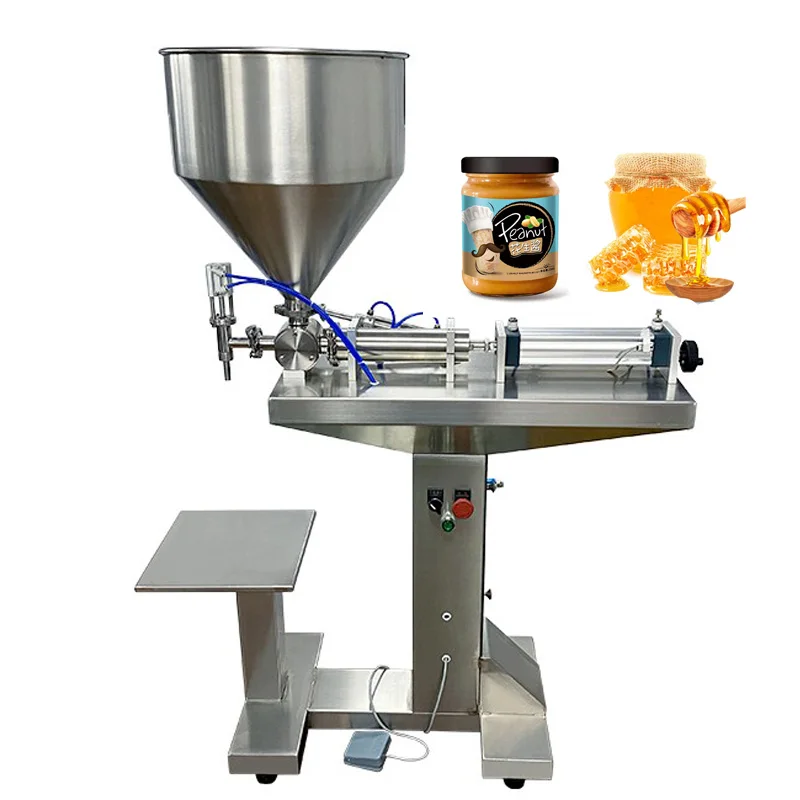 Sauce/Oil/Semi-auto Honey/Ketchup/Lotion/Shampoo/Tomato Paste Packaging Machinery Sachet Food Filling Packing Machine