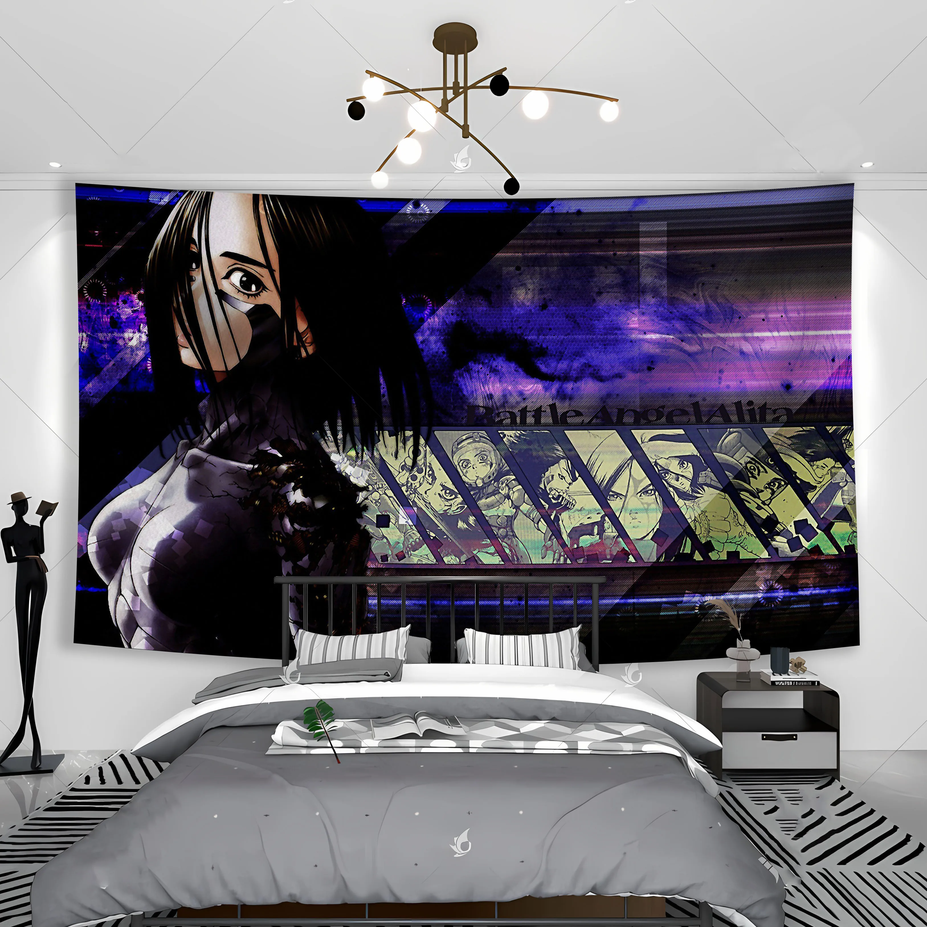 Movie Alita Battle Angels Poster Tapestry Banner Flag Student Dormitory Or Living Room Cool Decoration Bedroom Wall Decoration