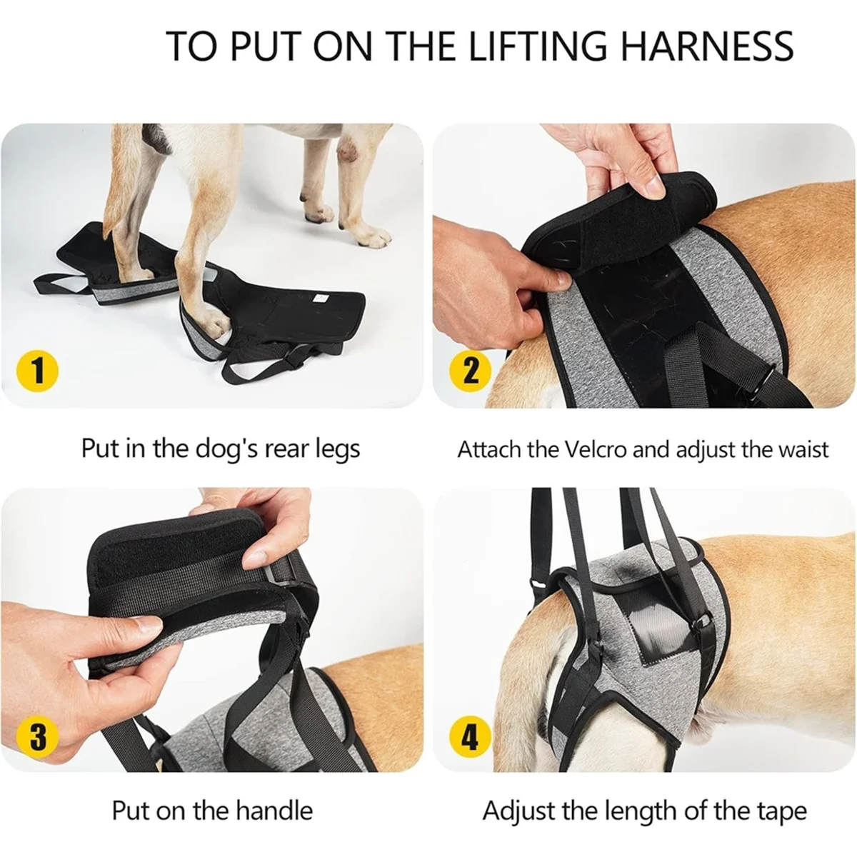 New Dog Sling for Elderly Dogs,Hind Leg Support Harness for Rehabilitation of Weak Hind Legs, Disabilities, and Injuries