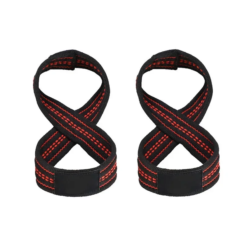 8-shaped Weight Lifting Straps Dead Lift Wrist Strap for Pull-ups Horizontal Bar Powerlifting Gym Fitness Bodybuilding Equipment