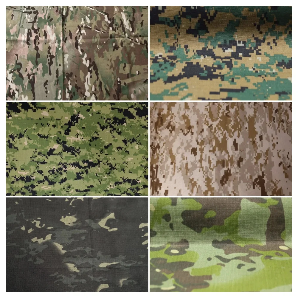 Polyester-Baumwolle Multicam Schwarz MCBK MC MCTP MCAP Tropic Alphine ARID Desert Camouflage Stoff A-TACS FG AOR2 CQB EMR Camo Stoff