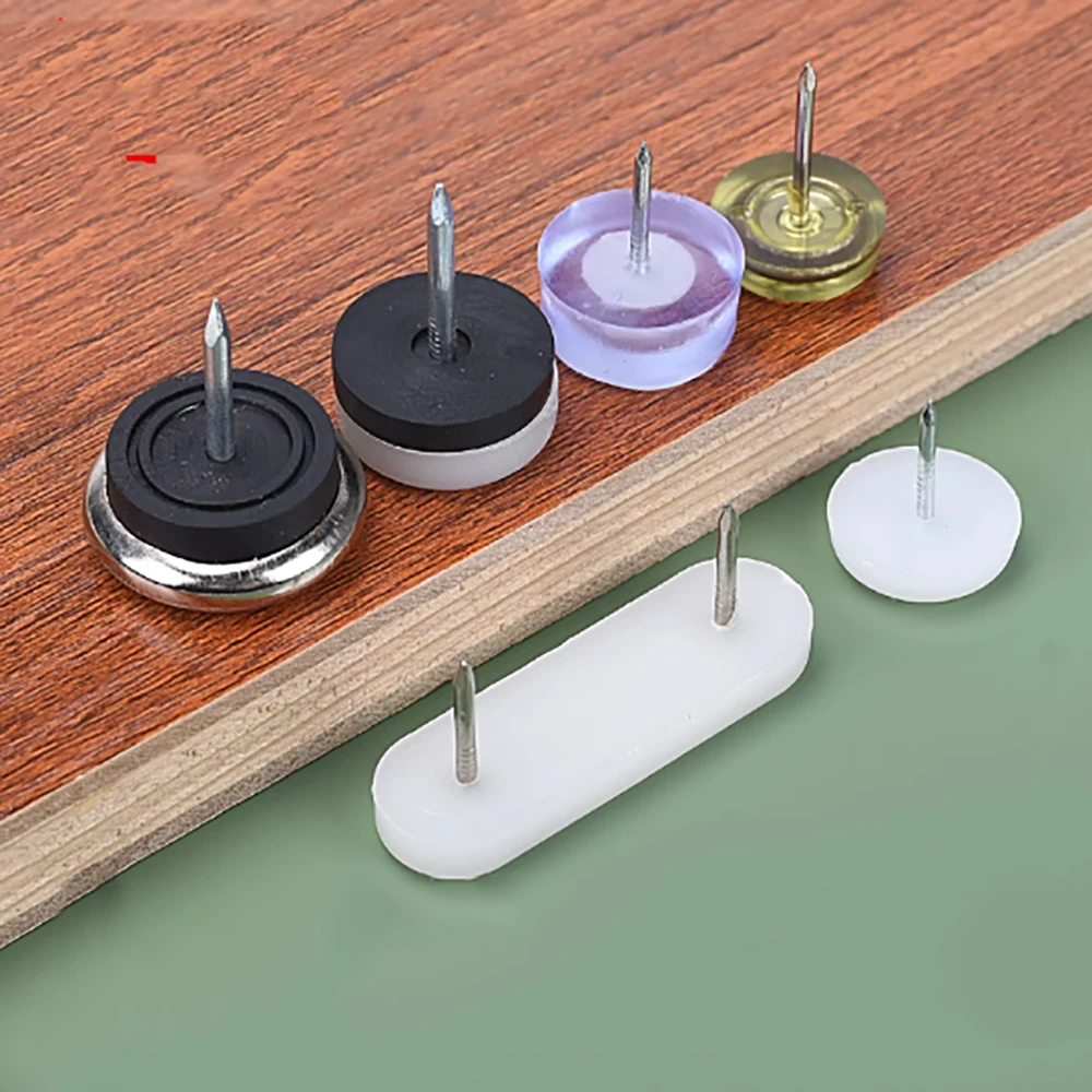 Диаметр 21 мм, ножки для мебели, резиновые скользящие гвозди, ножки стула, стола, противоскользящие защитные накладки, оранжевый/серый/прозрачный