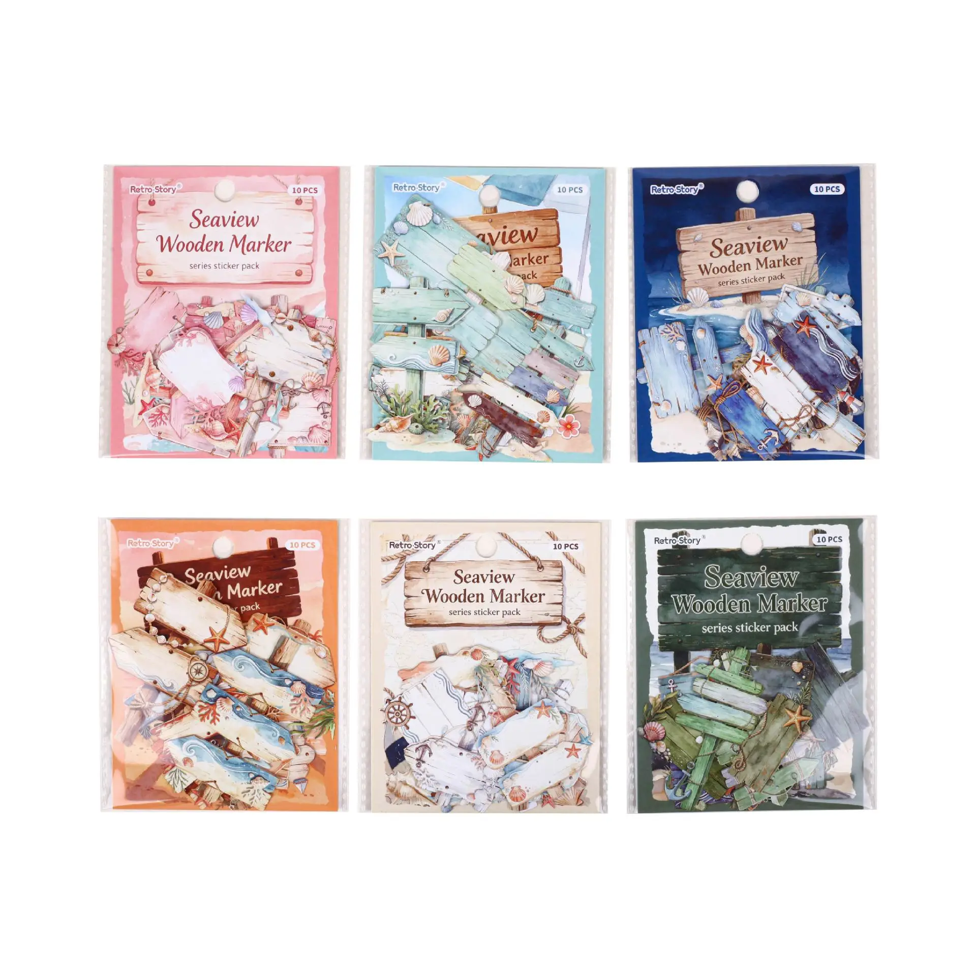 20sets/lot Kawaii Stationery Stickers Guanhai Wooden Sign Diary Planner Decorative Sticker Scrapbooking Craft Sticker