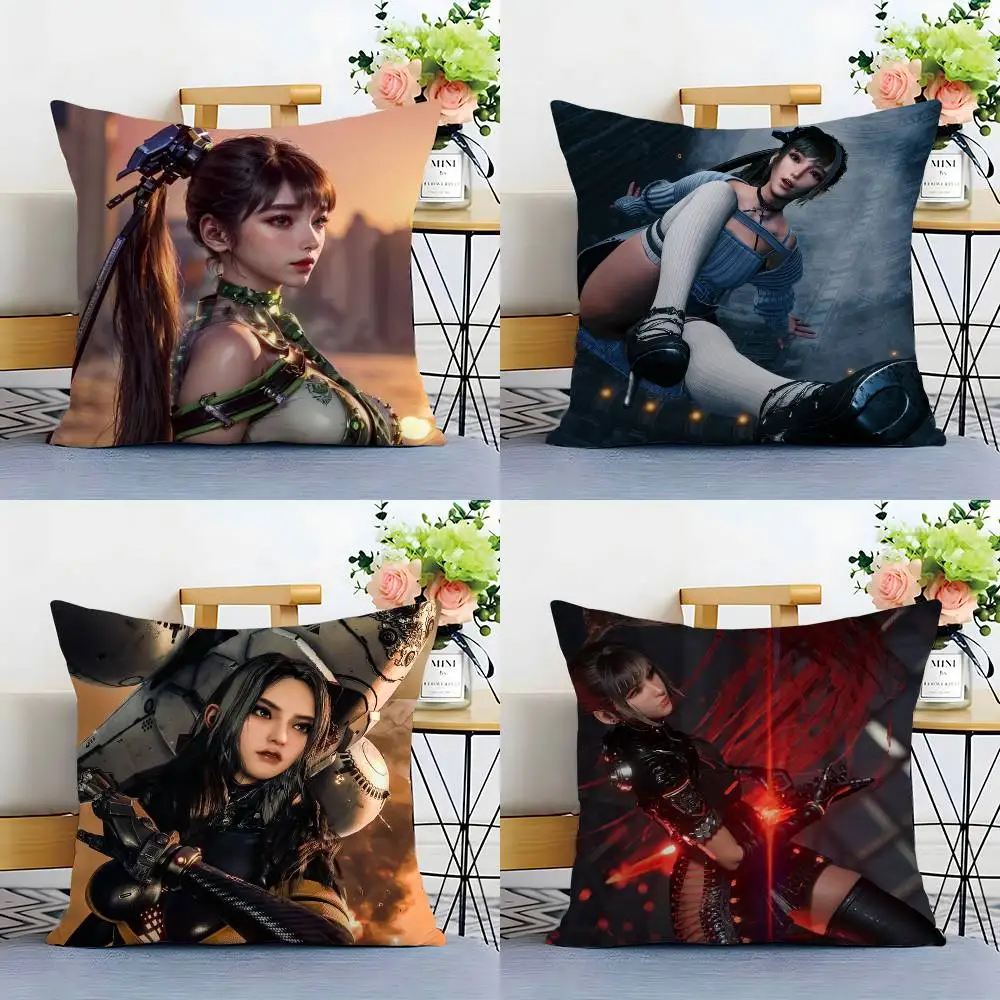 Funda de almohada Game S-Stellar B-Blade, funda de almohada cuadrada con estampado de doble cara para sofá, sala de estar y dormitorio