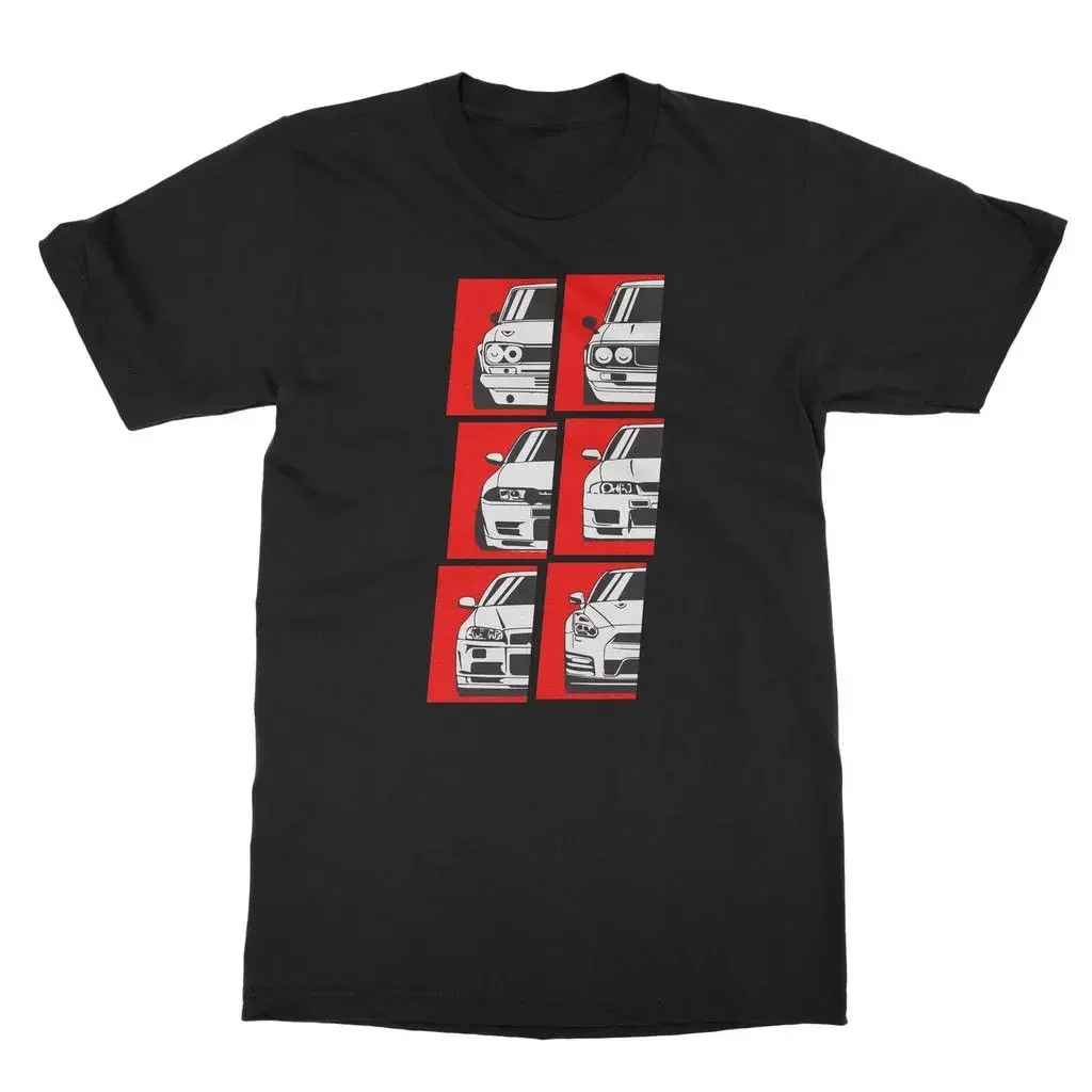 Hot Sale Summer Japan Car Gtr Timeline Gtr Chronicles Jdm T-Shirt High Quality 100% Cotton For Man Shirts