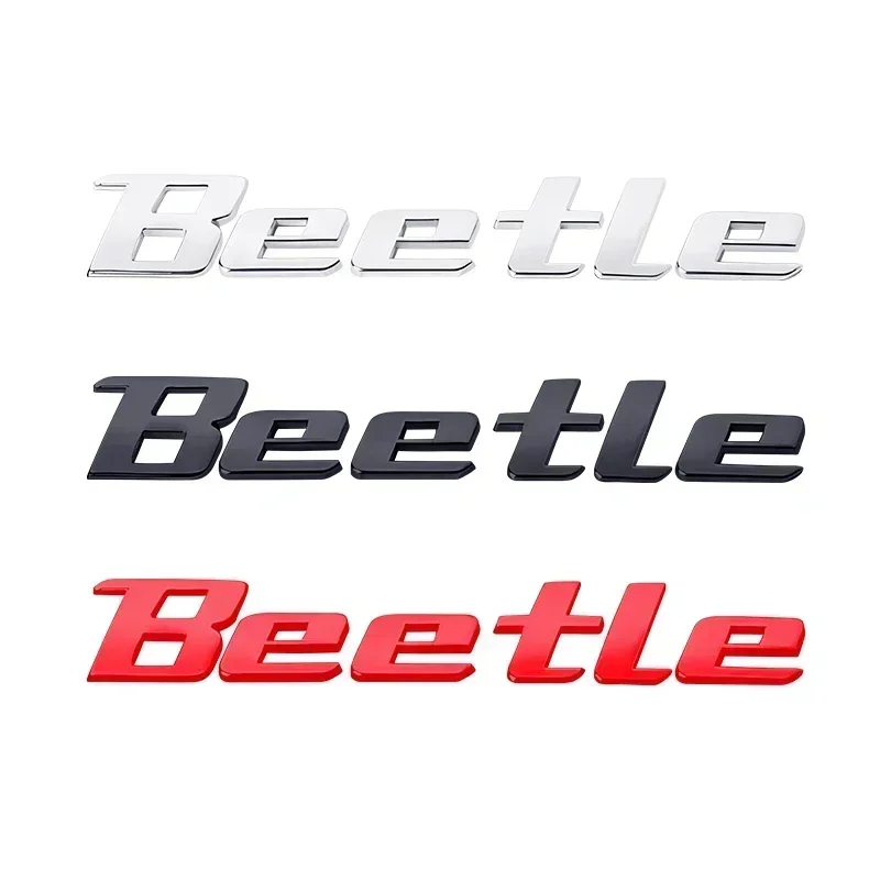 1PCS Metal Beetle Car Letter Logo Sticker Tail Bumper Badge Auto Rear Trunk Emblem Styling Accessories For Volkswagen VW Beetle