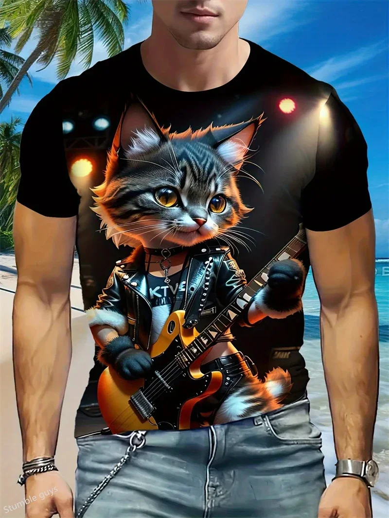 Herren Mode Streetwear Anime T-Shirt Sommer Locker Kurzarm Atmungsaktiv Weicher Stoff Übergroßes Sport-Trikot Oberteil