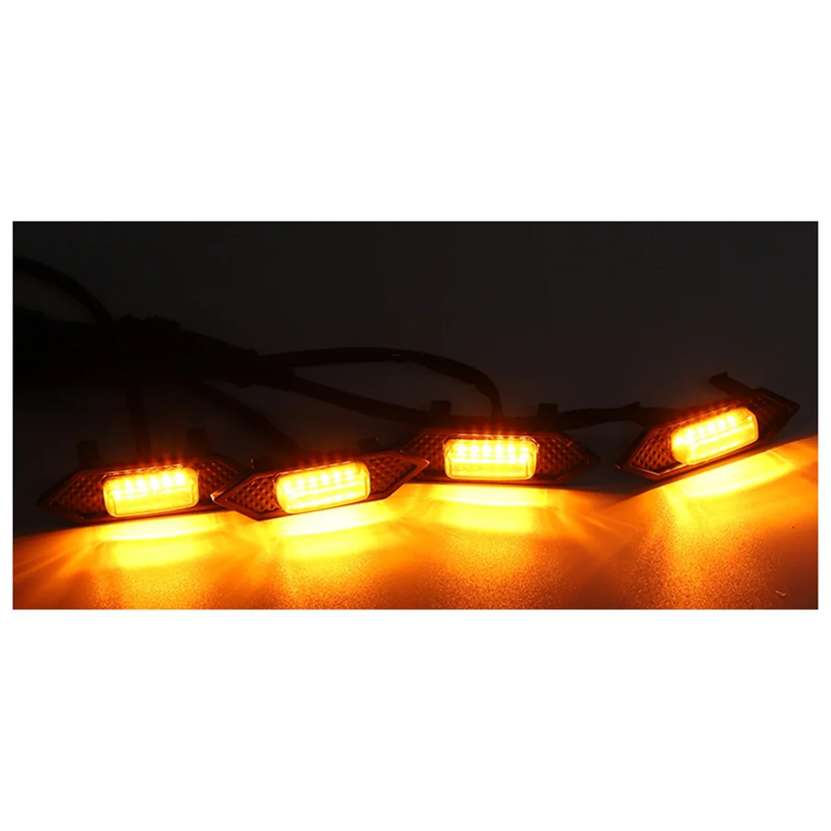 

# 79P Автомобильные детали и аксессуары, 4 шт. светодиодные фонари на решетке для Toyota RAV4 2019-2022, черный