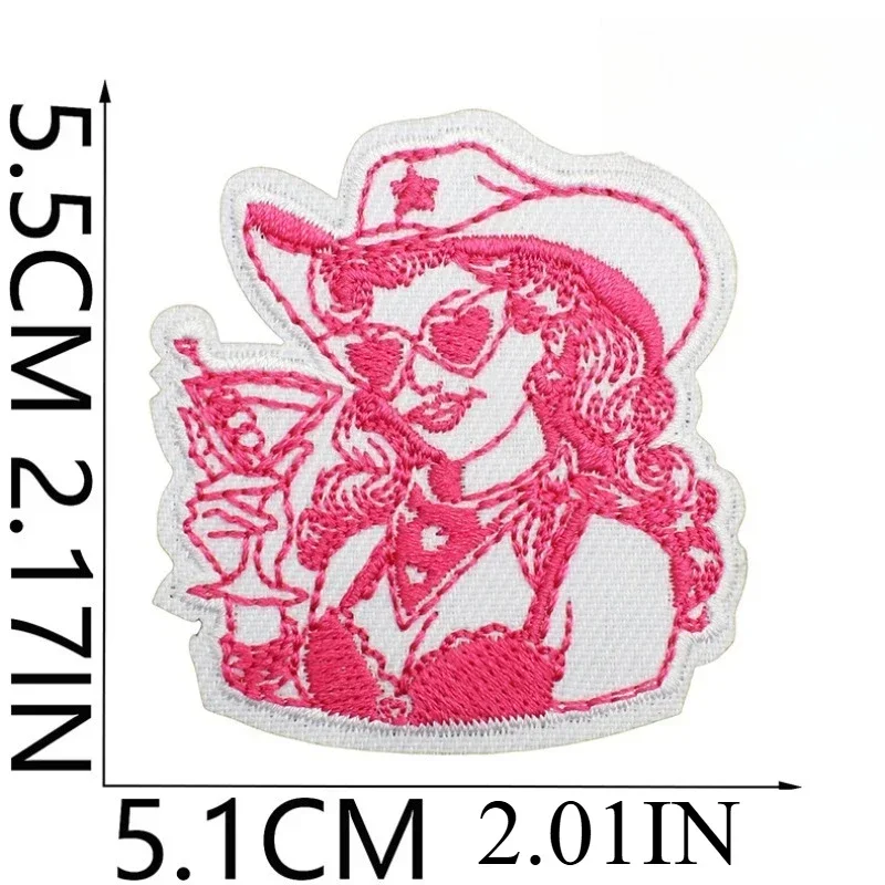 

Western Cowherd Embroidery Cloth Sticker Clothes Decoration Western Girl Computer Embroidery Chapter Boy Ironing Western Style