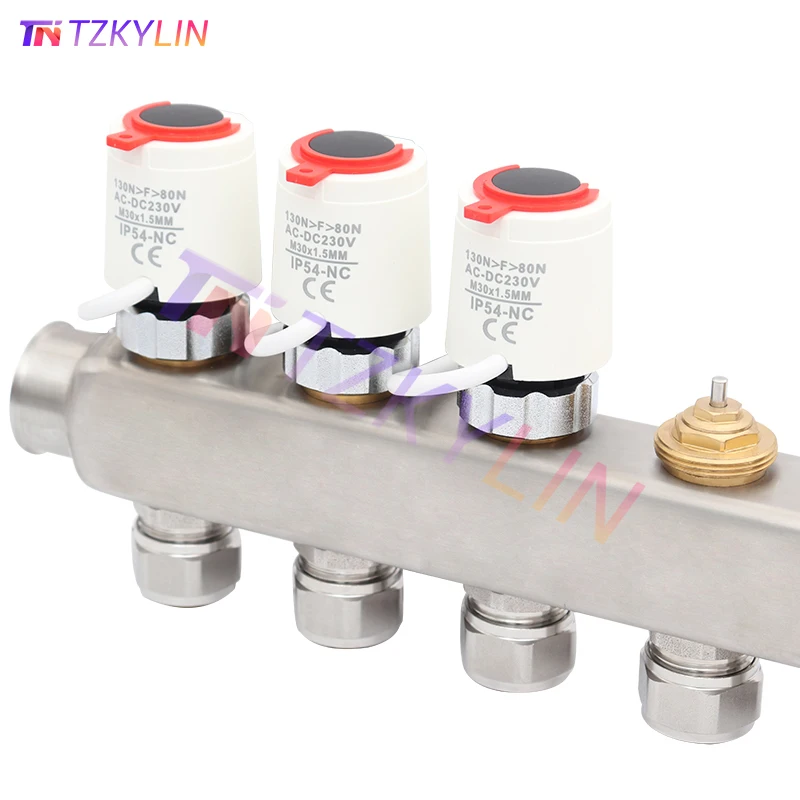 M30*1.5mm Electric Thermal Actuator AC 230V Normally Closed for Underfloor Heating TRV Thermostatic Radiator Valve