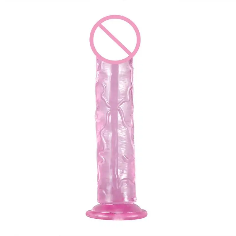 For Gay Couples 18+ Female Masturbator Anal Butt Plug Clear Dildo Strong Suction Cup Handsfree Sex ToysDesert Bling