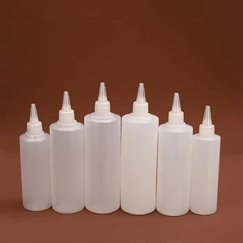 Squeeze Bottle Sharp Nose Pigment Subpackage Transparent Dispensing Lotion PE Plastic Pointed Liquid Paint Color Mix Sealed Split Bottle