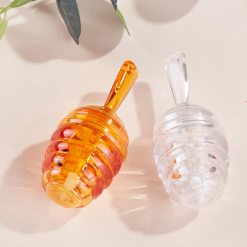 6ML Mini Clear Clear Refillable Amber Plastic Honey Pots Shaped Lip Gloss Tube DIY Gloss Bottle Empty Cosmetic Lip Balm Tool