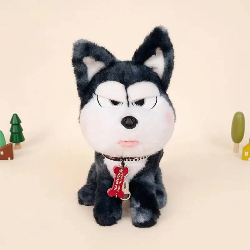 

Последняя милая сидящая кукла хаски, кавайная мягкая плюшевая игрушка, кукла с героями мультфильмов, аниме, милая подушка, детский подарок на день рождения, кукла на Рождество