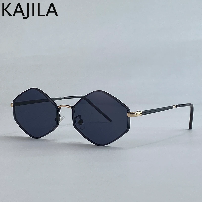 Kleine Rahmen Hexagon Punk Sonnenbrille Frauen 2026 Luxus Marke Vintage Retro Polygon Sonnenbrille Für Damen UV400 Schutz Shades – Detail 1