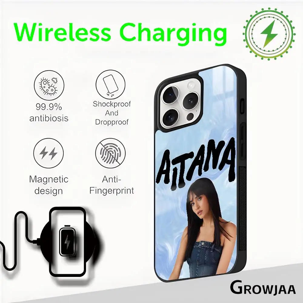 

Popular Singer A-Aitana Phone Case MagSafe Magnetic For IPhone 16 15 14 13 12 11 Pro Plus Max Mini Wireless Charger Funda