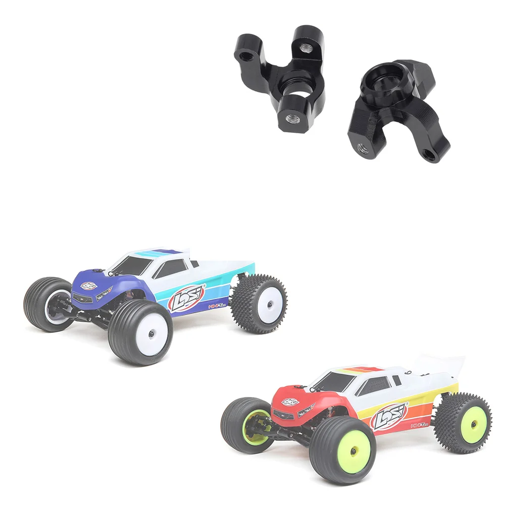 2 ชิ้นโลหะด้านหน้าพวงมาลัย Knuckle แขนแกนสําหรับ Losi 1/18 Mini-T 2.0 2WD สนาม RC รถบรรทุกรถอะไหล่อัพเกรด,3