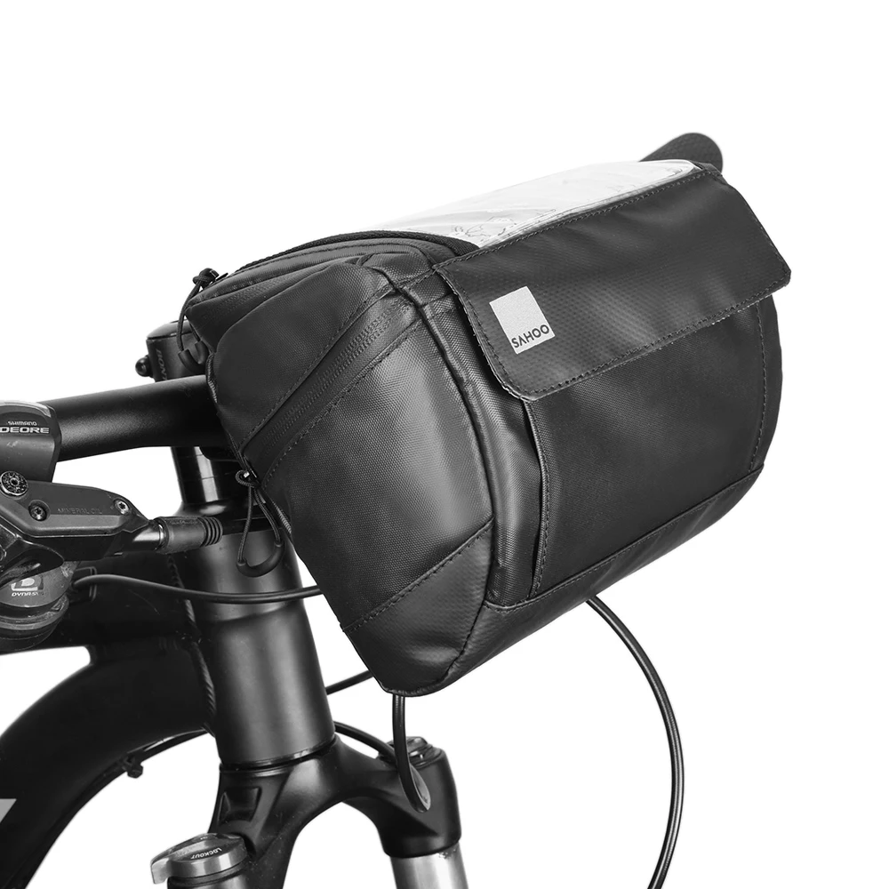 SAHOO Multifunction Cycling Bike Bicycle Handlebar Bag Basket Bag Front Tube Pocket Outdoor Sports Shoulder Pack Mtb Bicycle Bag