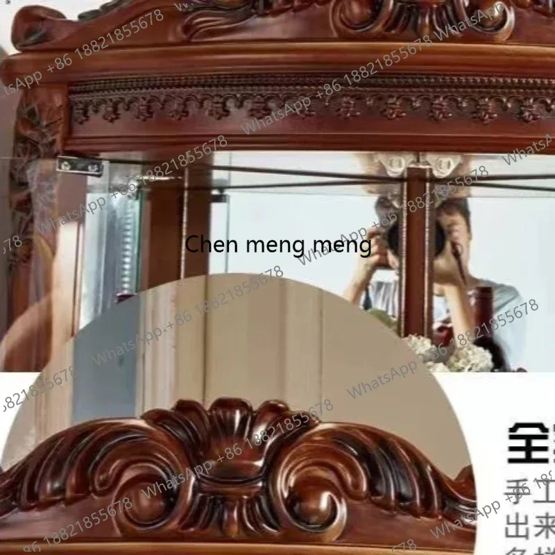 dd182dd182DD182American Triangular Wine Cabinet Solid Wood Particularly Corner Wine Cabinet Accent Household Bar Furniture
