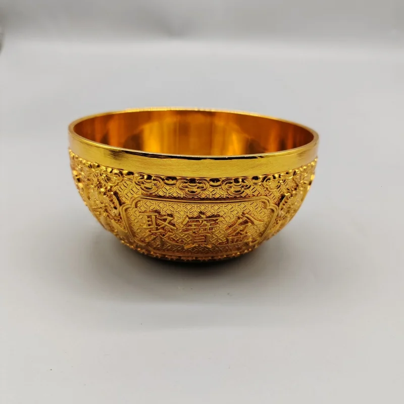 Bronze Kirin Treasure Basin Home Decor Living Room Wealth-Attracting Opening Decoration Office Gift Rice Jar