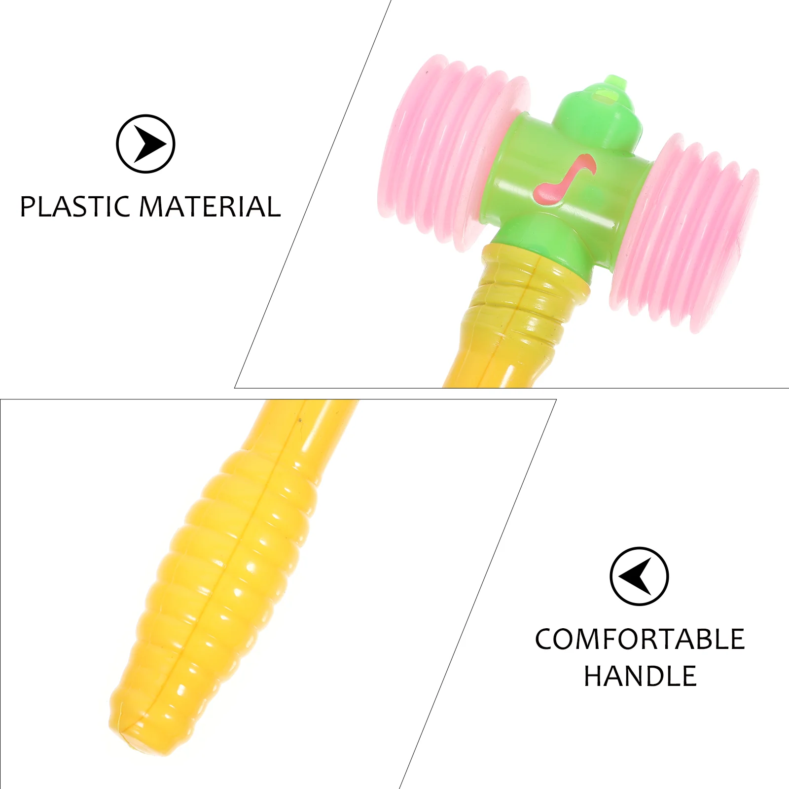 10 Pcs Mini Children's Bb Hammer Baby Toys for Kids Squeaky Bulk Plastic Inflatable Cartoon Plaything