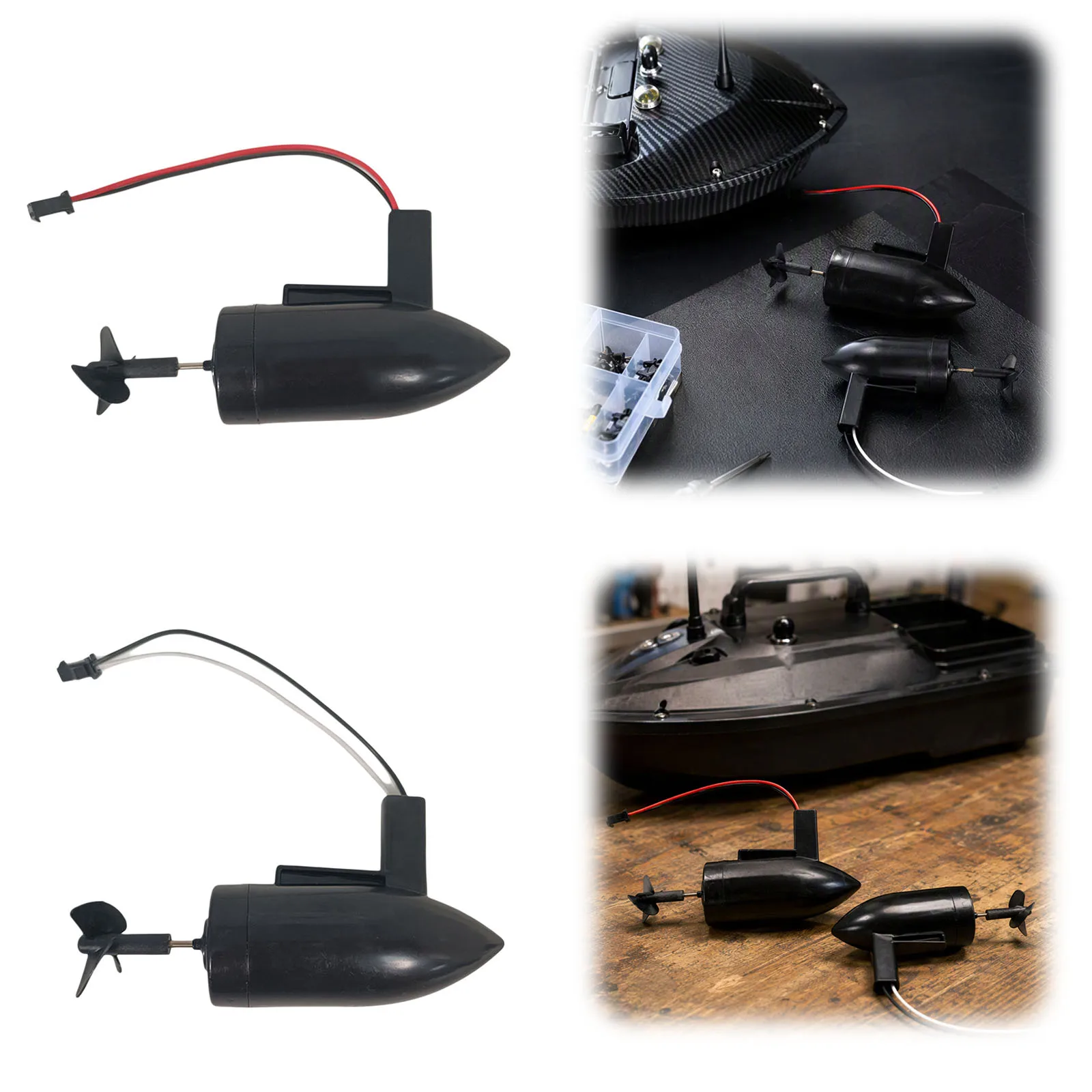 Propeller Drive Spare Part Left Right Motor Pair CW CCW Forward Reverse for RC Bait Boat Fishing Model 12cm