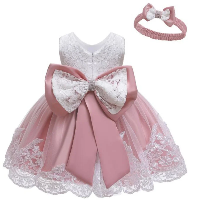 Christmas Girls Dress 2024 Children Easter Carniva Tutu Wedding Kids Dresses For Girls Vestidos Party Princess Bow Baby Dress