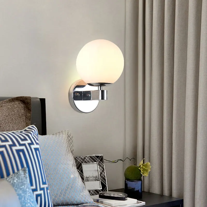 

Indoor Nordic Wall Lamp Led Creative Bedroom Bedside Lamp Modern Simple Living Room Corridor Aisle Lamp Wall Sconce