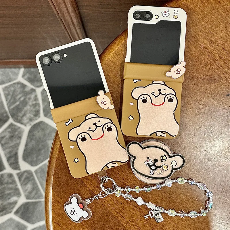 

Funny Puppy Magnetic for Samsung Galaxy Z Flip 7 6 5 4 Protective Back Cover for ZFlip5 ZFlip6 ZFlip7 Case Shell