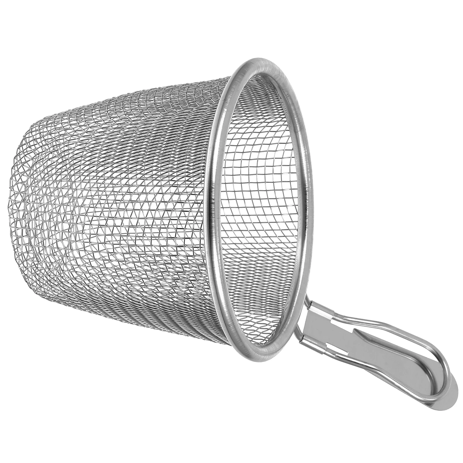 

304 Stainless Steel Fine Mesh Noodle Strainer Basket Hot Pot Ladle for Pasta Dumplings Ramen Frying Skimmer Spoon