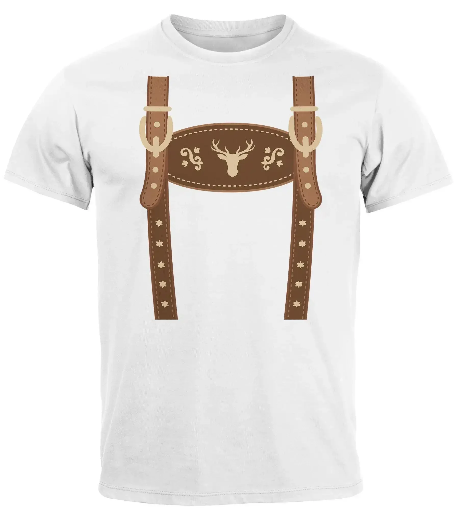 Men s T Shirt Lederhosen Replacement Traditional Costume Folk Festival Beer Outfit Funny Fun Moonworks