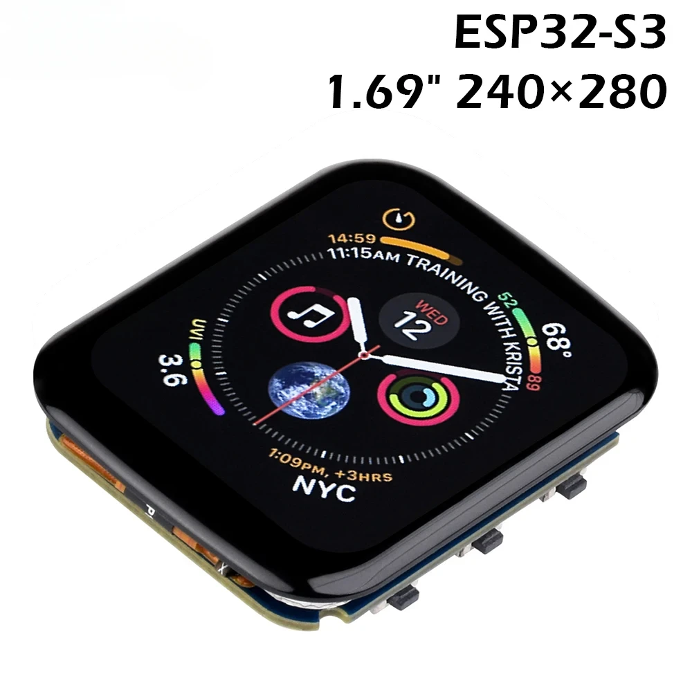 ESP32-S3 1,69 дюйма 240x280 262K цветной сенсорный ЖК-дисплей макетная плата маленькая плата типа датчика ускорения и гироскопа