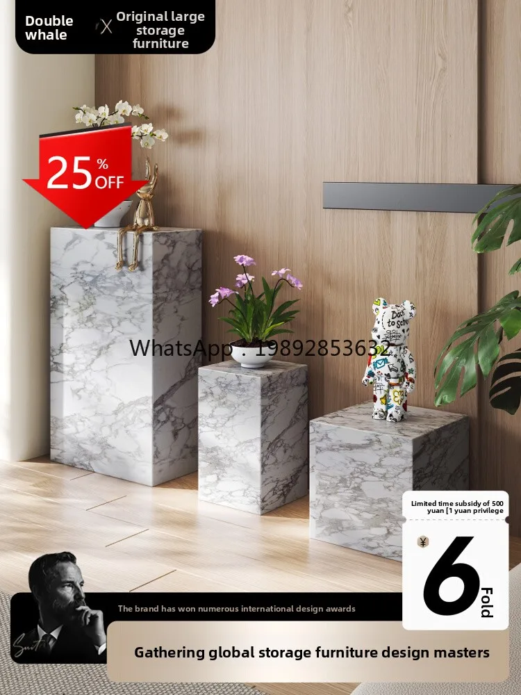 

LYY Full Rock Slab Flower Stand Modern Minimalist Storage Rack Flower Table Flower Holder Shelf Living Room