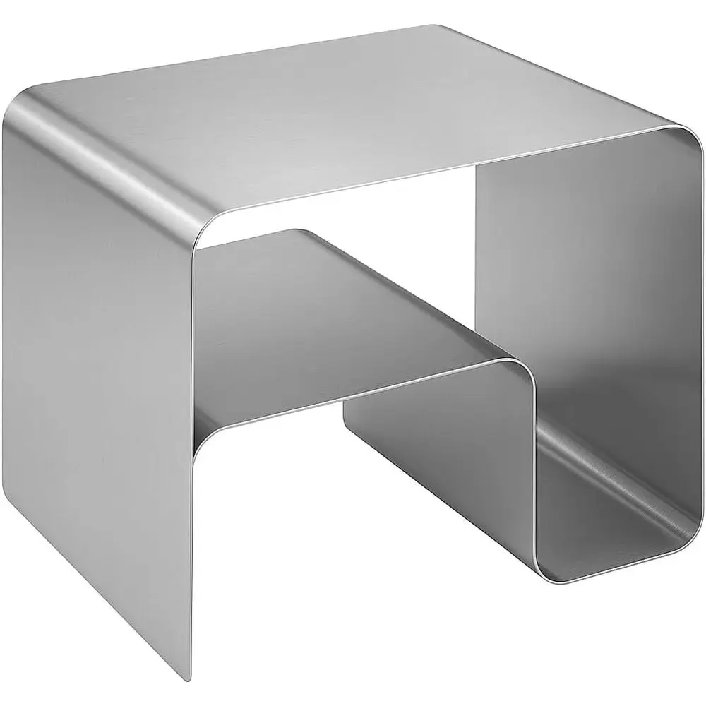 

Бесшовный приставной столик из нержавеющей стали — элегантный, прочный, идеально подходит для гостиных и кофейных зон