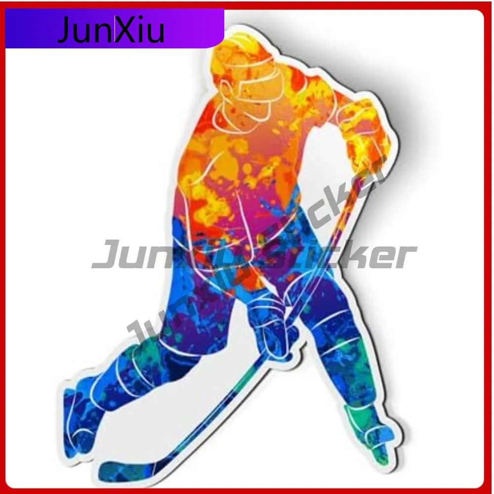 

Ice Hockey Player Unique Limited Scratch Resistant Aesthetic Car Decal Decoration Waterproof Vinyl Laptop Window Bumper Auto