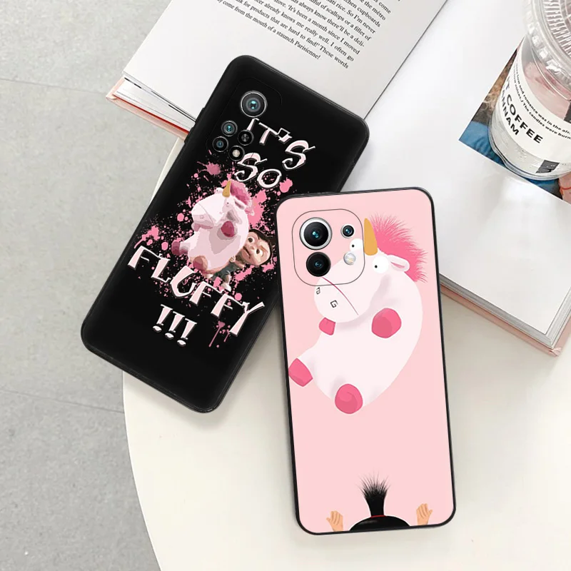 Phone Case For Redmi 10C 10A Note 11 Pro 10 10s 11s My Fluffy Unicorn Agnes Xiaomi 10t 11t Lite Black Soft Protective Cover