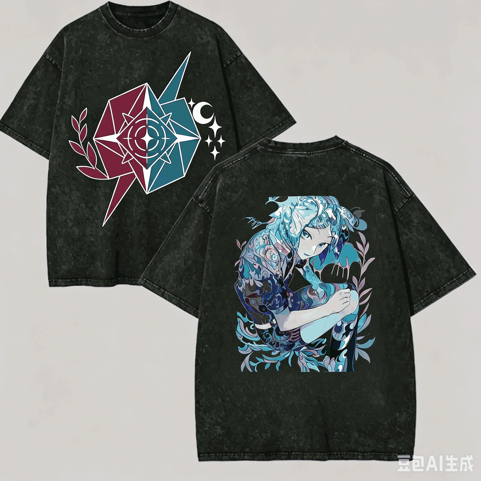 Houseki no Kuni Washed T shirt Anime Lovr Harajuku New Model Oversized Vintage Loose Unisex Vintage Loose Retro Fashion Couples