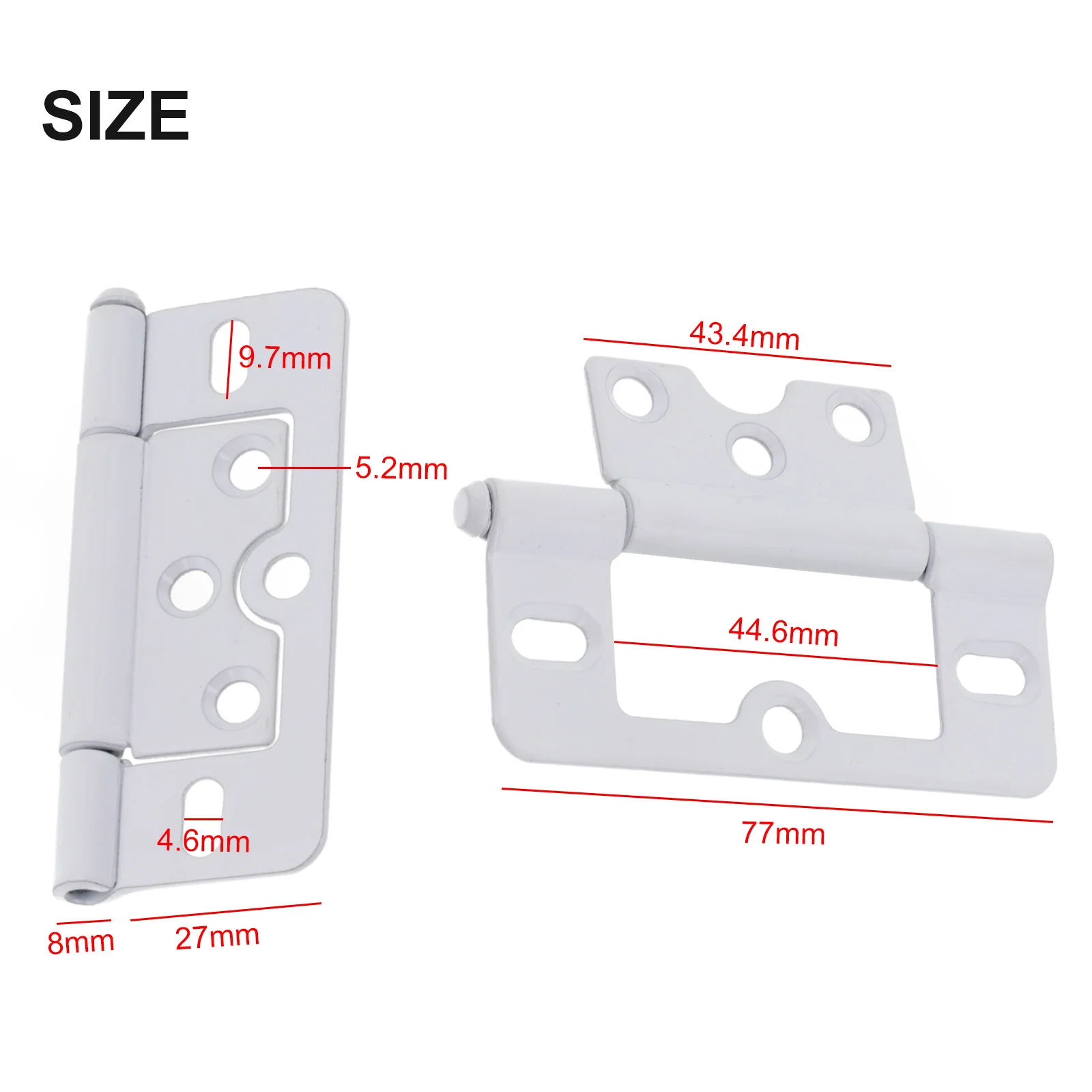 Flush Door Hinges Cabinet Door Hinges Home Use Office Use High-Quality Iron Multiple Color Options Smooth Opening And Closing