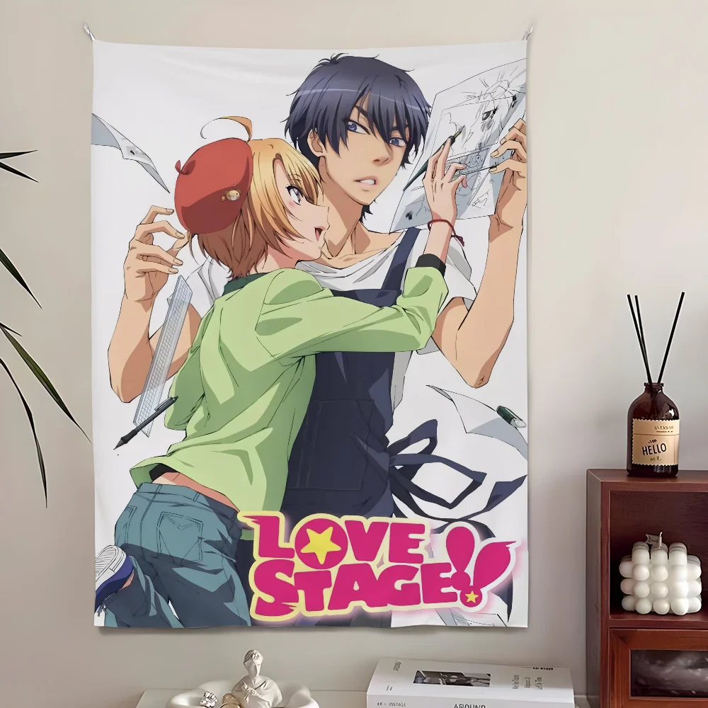Love Stage!! BL Anime Wall Tapestry, Izumi Sena & Ryoma Ichijo Scene, Wall Hanging for Yaoi Manga Fans Bedroom & Dorm Decor