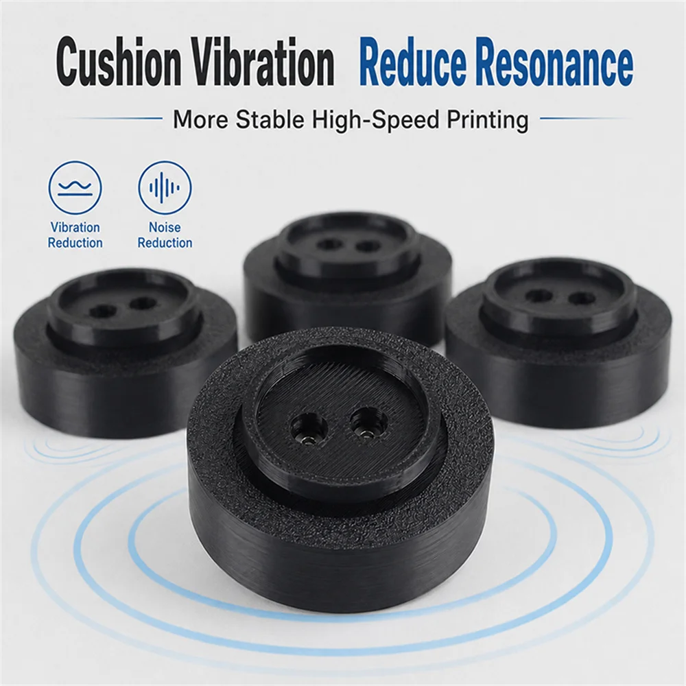 Spring-Loaded Shock-Absorbing Anti-Vibration Feet Pads, 4 Pack Cushion Feet Replacement for Lab X2D P2S 3D Printer