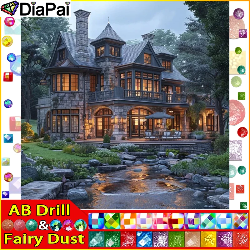 DIAPAI Fairy Dust AB 5D Diy Diamond Painting Cross Stitch 