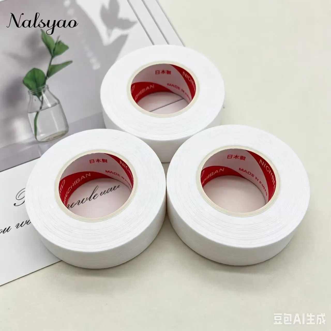 2/3 Rolls Japanese Insulating Tape for Eyelash Extension Lint Free Under Eye Pads Breathable Non-woven Tape Paper Eyelash Patch