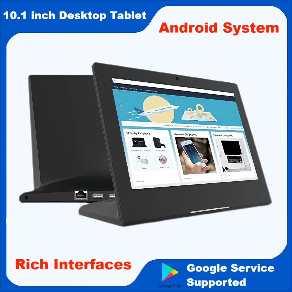 Free Shipping L Shape 10.1 Inch Android 11 Desktop POS Touch Screen Tablet Restaurant Menu Customer Ordering PC with 2 Speaker