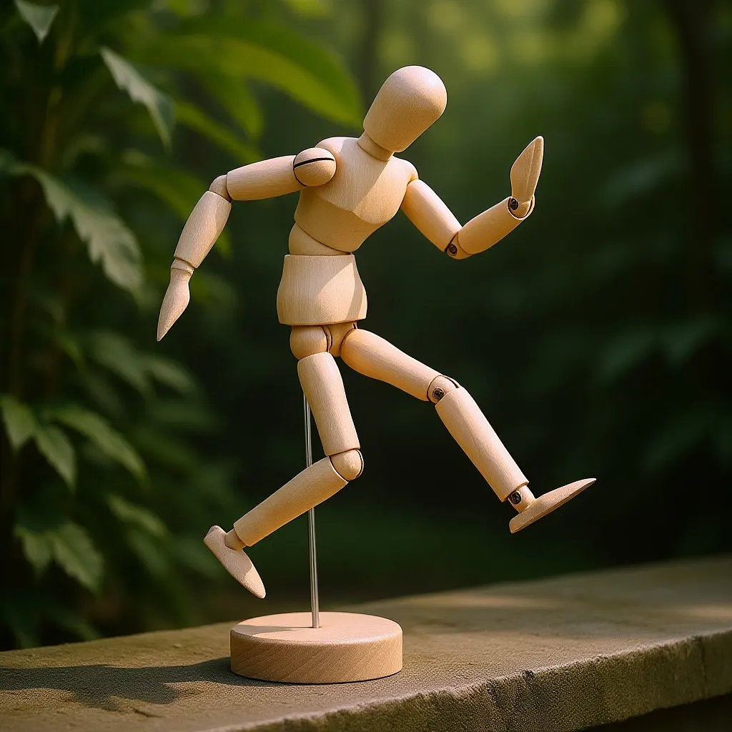 Wooden Drawing Mannequin Artist Tool Posable Jointed Body Realistic Proportions Smooth Finish Sketch Painting Anatomy Practice