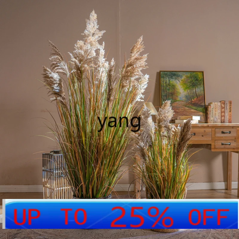

LH high-end natural reed grass artificial flower plant false tree indoor dried flower bionic green plant