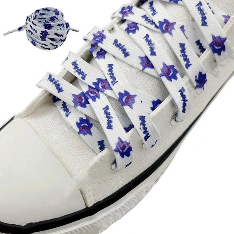 Anime Pokemon pikachu Bulbasqur Shoelaces 120/140cm Anime Cartoon Charmander Geng Gui Fashion Shoe Laces Accessories Toys Gifts