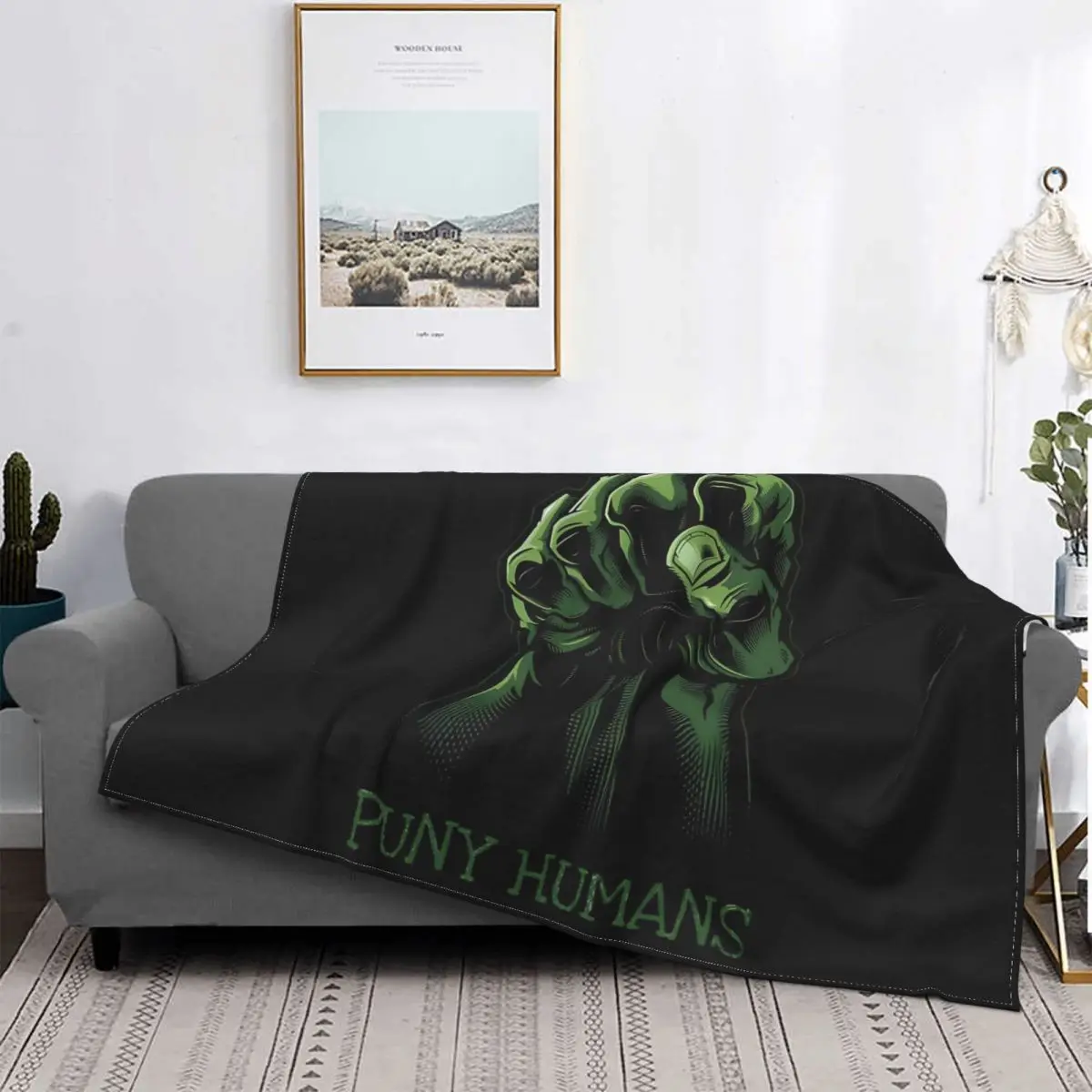 Marvel Hulk Blanket Fleece Summer Puny Humans M Byte Breathable Thin Throw Blankets For Bedding Outdoor Plush Thin Quilt