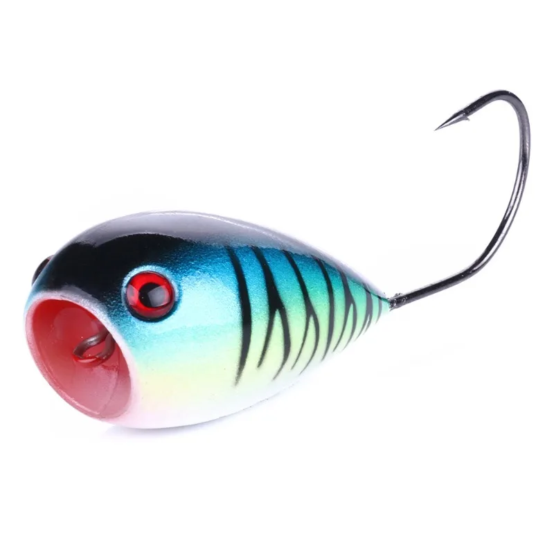 

ALASICKA 1pc 8cm 12.9g Croatian Egg Popper Fishing Lure Crankbaits Floating Wobblers Artificial Hard Bait Fish with Single Hooks