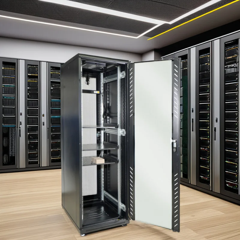 custom.CE Approved 42U Steel Server Rack Cabinet 19\ Floor Standing Data Center 6U 27U Computer Internet Telecom Server